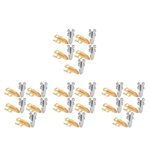  4 Count Stainless Steel Finger Picks Bass Guitar Accessories Adjustable - Foto 1 di 12