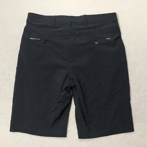 Hurley Nike Dri Fit Shorts Black Size 20 Boys Youth Chino Flat Front - Picture 1 of 11