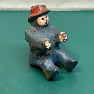 Vintage 1.5” Cast Iron Fire Truck/Wagon Driver Toy Figure Small Figure - Picture 1 of 12