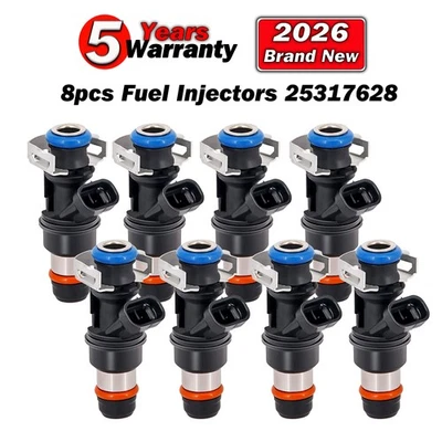 Injetores de combustível 8X para 2001-2006 Chevrolet Silverado 1500 4.8L 5.3L V8 - Imagem 1 de 4