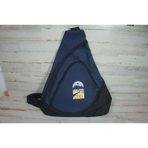 Port Authority Blue Sling Single Strap Backpack Bag Nature Bicycling Print 90836 - Picture 1 of 5