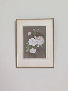 Antique Victorian Floral Flower Still Life Watercolour Painting Framed 1886 - Picture 1 of 6