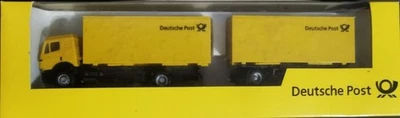 AWM Camion motrice 2 assi con rimorchio 2 assi MB "Deutsche Post" - scala H0 - Immagine 1 di 4