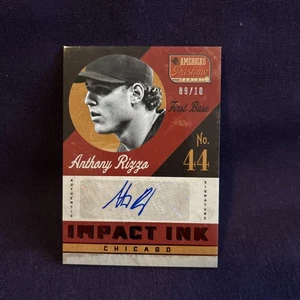 2013 Panini America's Pastime Impact Ink 09/10 Anthony Rizzo #II-AR Autogramm - Bild 1 von 3