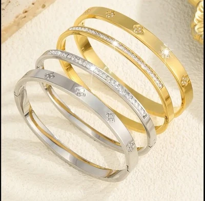 Neue Kollektion -4er Armband Set-silberner & goldener hochwertigem Edelstahl - Bild 1 von 4