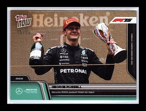 2025 Topps Now Formula 1 22 George Russell Gold 45/50 - Picture 1 of 2