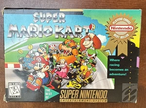 Super Mario Kart Nintendo SNES Players Choice Completo CIB Auténtico Probado - Imagen 1 de 8
