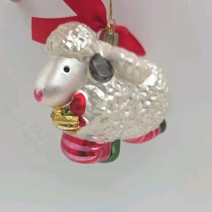 Lenox Yuletide Treasures Fliegende Tiere Schafe mundgeblasen Glas Ornament  - Bild 1 von 12