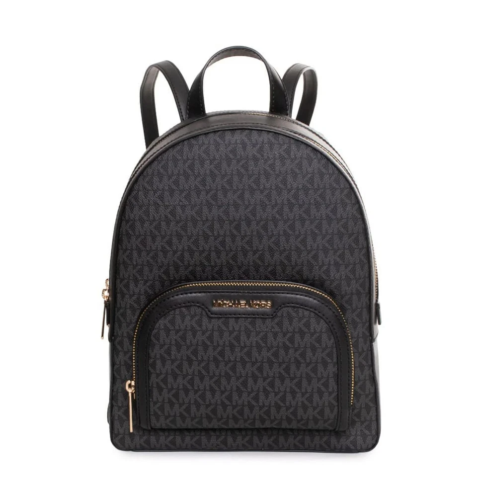 Michael Kors Jaycee Medium Logo Zaino in Pelle - Nero (35S2G8TB2BBLA)