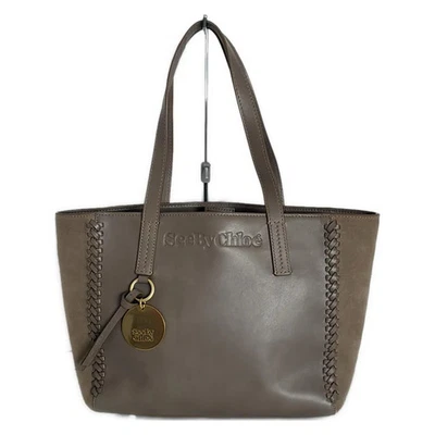 Auth SEE BY CHLOE - CHS22ASB56C9923W Beige Leather Suede Tote Bag - Image 1 of 4