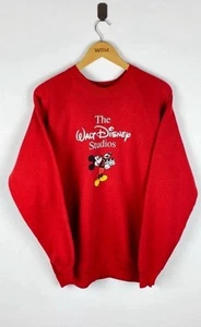 Vintage 90s The Walt Disney Studios Sweatshirt Size XL Red Mickey Mouse Crewneck - Picture 1 of 10
