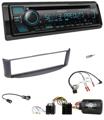 Kenwood Bluetooth USB CD Lenkrad DAB Autoradio für Smart ForTwo 2004-07 grau - Bild 1 von 4