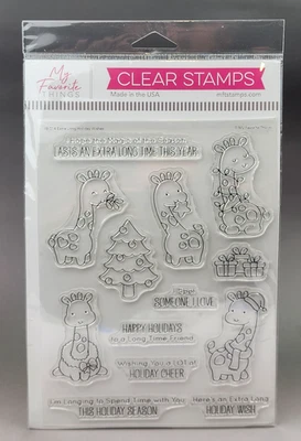 NEW/SEALED My Favorite Things JB-014 Extra Long Holiday Wishes Giraffe Christmas - Image 1 of 3