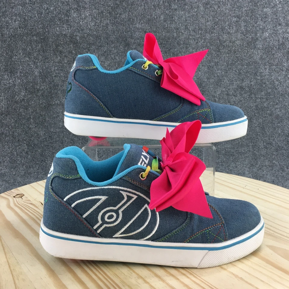 Heelys Shoes Womens 8 Blue Propel Jojo Siwa Roller Skate Sneakers Denim Bow Low - Image 1 of 4