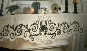 Tahari Hogar Halloween Abrigo Bufanda Telarañas Bordado Cuentas Espeluznante - Imagen 1 de 7