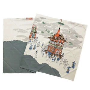 De Colección Japonés Furoshiki Kyoto Gion Matsuri Hoko Motivo Algodón Shantung 102 X 108 cm - Imagen 1 de 5