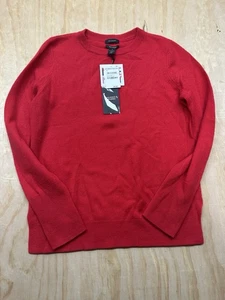 Suéter Halógeno Cachemira Rojo Chinosa M Nuevo con Etiquetas HERproject Cuello Redondo Manga Larga - Imagen 1 de 5