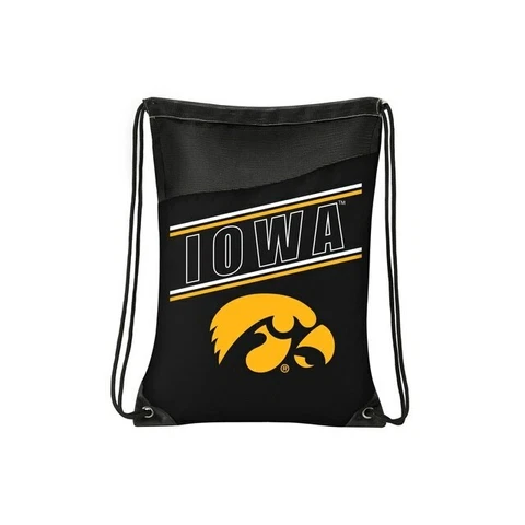 NCAA Iowa Hawkeyes Incline Drawstring Lightweight Backpack Backsack Cover