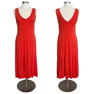 Anthropologie Maeve Size M ABROAD DRESS Red Tomato Girl Midi Tank Dress - Picture 1 of 13