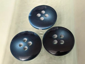 3x Mantel-Knöpfe - Kunststoff - Petrol-Blau - 28mm - Bild 1 von 1