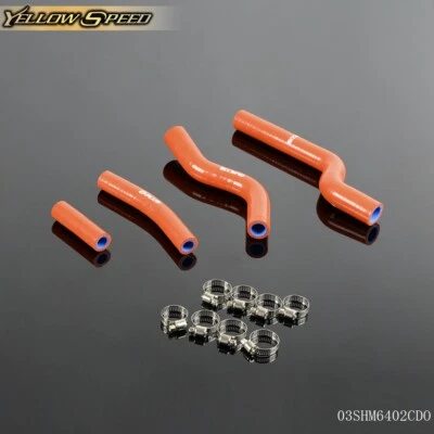 Подходит для Yamaha YZF250 YZ250F 2007 2008 2009 темно-оранжевый силиконовый шланг радиатора - Изображение 1 из 4