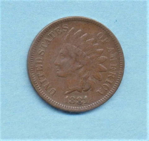 1881 Bronze Indian Cent Fine+ FREE SHIP Cover