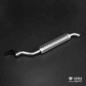 LESU Metal Rear Exhaust 193MM Pipe for 1/14 RC Tamiye Wheeled Tracked Excavator - Picture 1 of 7