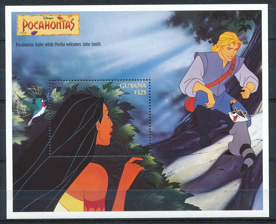 Disney Guyana - MNH Souvenir Sheet Pocahontas Meeko (1995) - Image 1 of 1