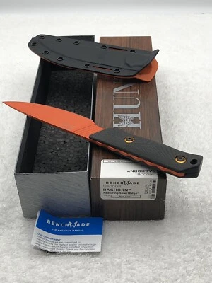 Benchmade Raghorn 15600OR Prototype Fixed Blade Hunting Knife NIB Made In USA - Image 1 of 4