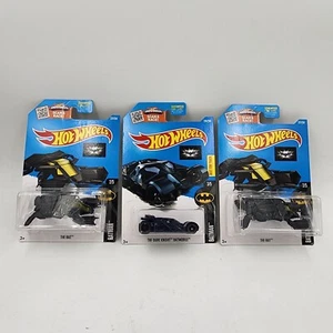 (3) 2015 Hot Wheels #228/250 The Dark Knight Batimóvil & The Bat #227/250 Batman - Imagen 1 de 5