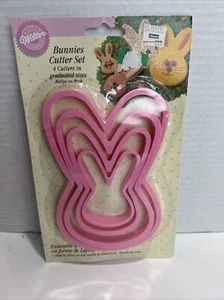 VNTG Neu 1995 Wilton Nesting Hasen Hase 4-teilig Keksausstecher Set Keksrezept - Bild 1 von 5