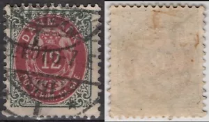 Dinamarca 1019 1895, AFA 26B, Posthorn bicolor, Segunda Guerra Mundial, canc. - Imagen 1 de 2