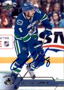Chris Tanev Signed Autographed 16/17 Upper Deck card Vancouver Canucks