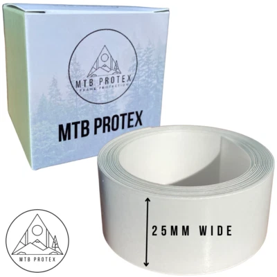 MTB PROTEX Hubschrauberband 25mm x 1m, 2m, 3m - Fahrradrahmen Schutzband - klar glänzend