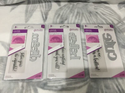 LOT OF 3 Gemini by Crafter's Companion ~ Stamp & Die ~bundle NEW 669952 C80