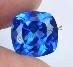 Natural Blue Zircon 4.60 Ct Cushion Stunning Certified Cambodian Gemstone - Picture 1 of 5