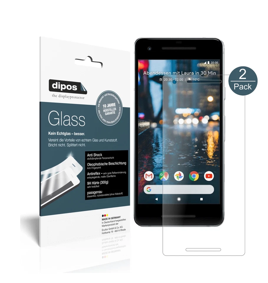2x Pellicola per Google Pixel 2 Protettiva Protezione opaco Vetro Flessibile 9H - Immagine 1 di 4