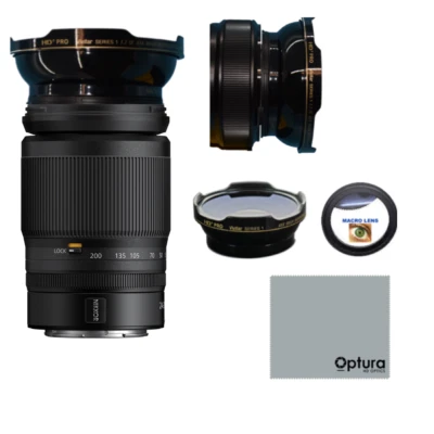  LENTE OJO DE PEZ GRAN ANGULAR HD3 + LENTE MACRO PARA Nikon NIKKOR Z 24-200mm f/4-6.3 VR Foto 1 de 4