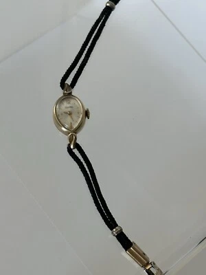 "Reloj Pulsera Lucien Piccard Dufonte Mujer Vintage Lleno de Oro 10K Firmado 7""" Foto 1 de 4