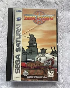 Sega Saturn Iron Storm CIB W/ Registration Card.  Case Is Cracked.   - Picture 1 of 13