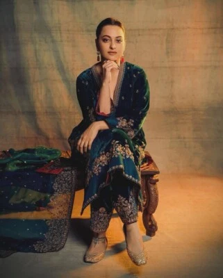 Designer Indian Pakistani Salwar Kameez Bollywood Dress Party Wear Suit Wedding - Image 1 of 3