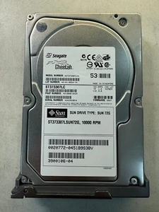 SUN 390-0106-04 ST373307LSUN72G 72GB 10.0K RPM Ultra-320 SCSI Hot-Pluggable80Pin - Picture 1 of 7