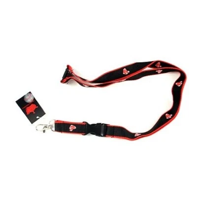Boston Red Sox Lanyard Iced Out Keychain ID Holder MLB Official Merch - Image 1 of 2