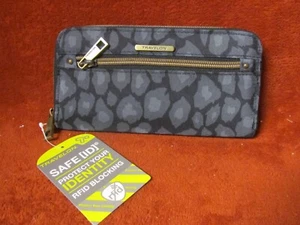 Travelon RFID blockierende Anti-Diebstahl Kalbsleder Geldbörse Clutch Schutz Ausweis NEU - Bild 1 von 3