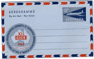1959. Aerogramas. 10º Congreso Internacional de Gestión Científica. ACSC A14. Foto 1 de 2