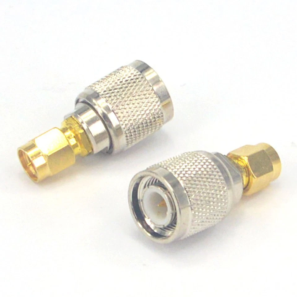 2pc SMA - TNC Adapter SMA Plug Male to TNC Male Plug Straight Connector - Image 1 of 1