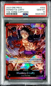 PSA 10 - Monkey D. Luffy ST10-002 - The Three Captains Deck - One Piece English - Picture 1 of 2