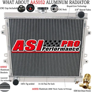 ASI 3 ROW Aluminum Radiator For 1984-1995 1985 TOYOTA PICKUP/4RUNNER 2.4L l4 MT - Picture 1 of 11