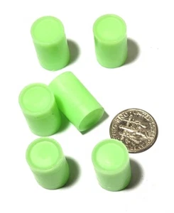 6pc Vintage TYCO HO Slot Car GLOW In The DARK Night Racing Track Marker BARRELS - Picture 1 of 1