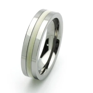 Men's 6mm Tungsten Carbide Band Rubber Inlaid Ring / Gift box - Picture 1 of 3